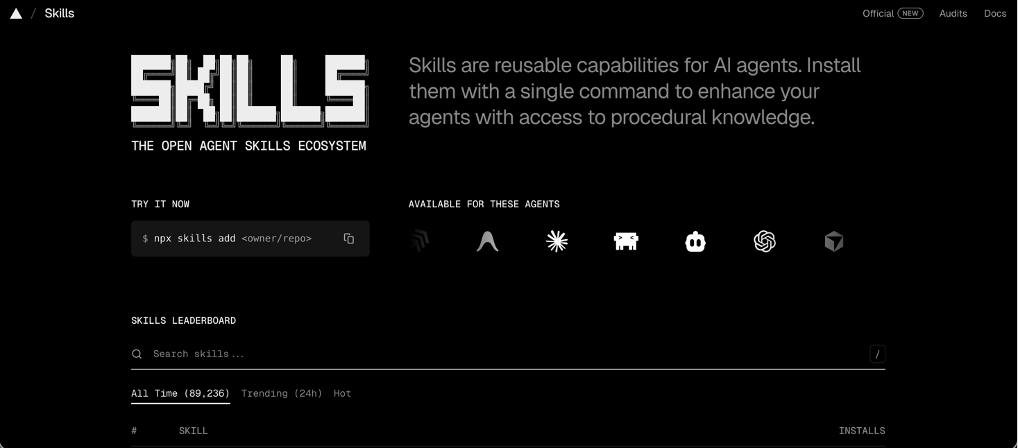 skills.sh — The Open Agent Skills Ecosystem
